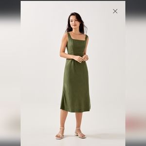 Love bonito Alais Linen Bias Cut dress